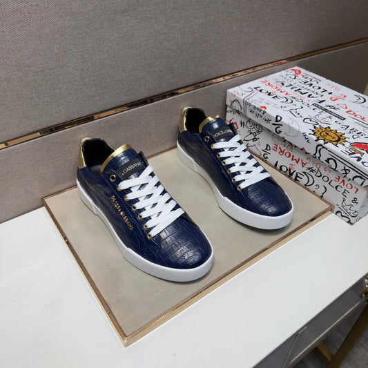 Dolce & Gabbana DG Couple's Multi-Material Casual Sneakers Multi-Color