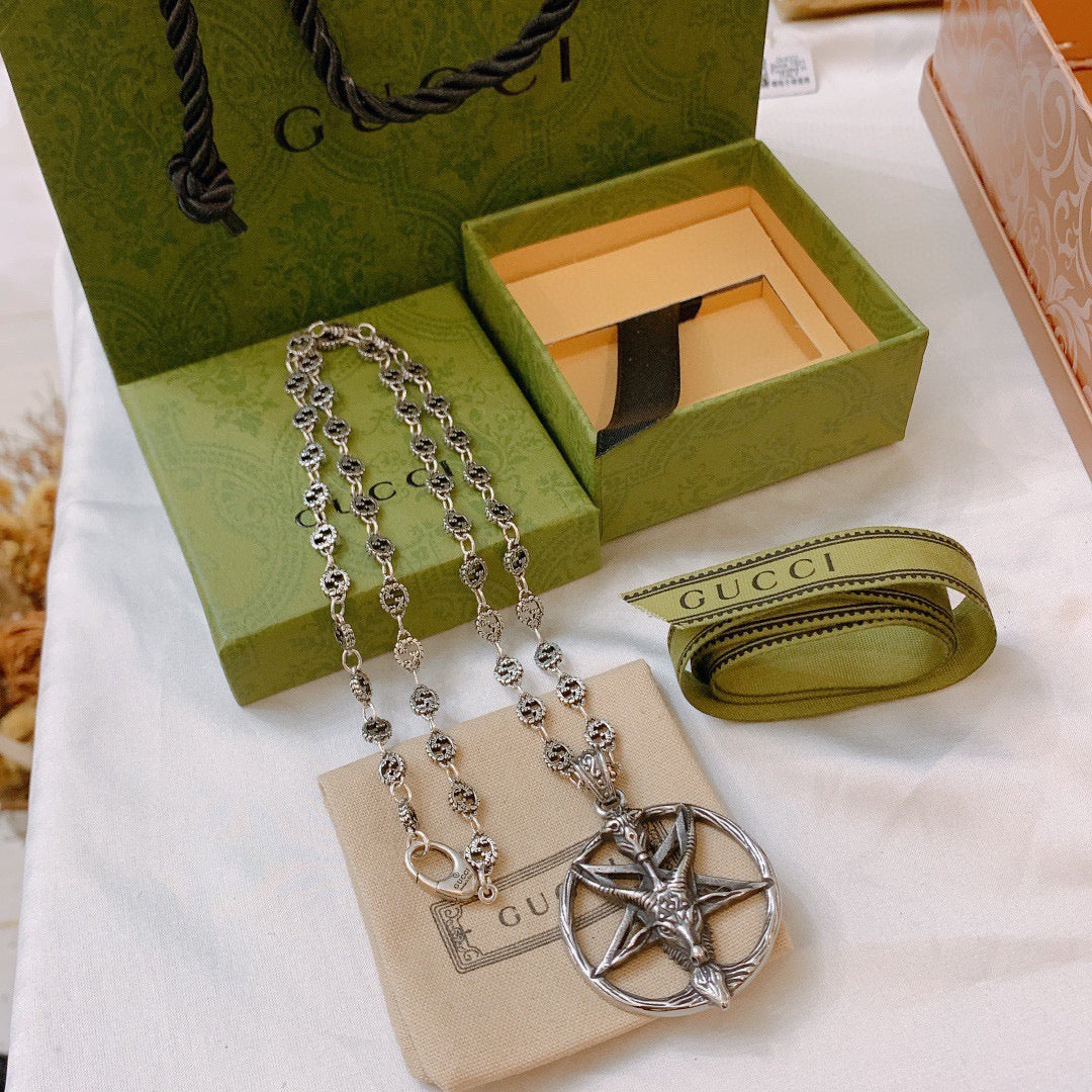 antique double g Necklace for women - alternate angle view 8