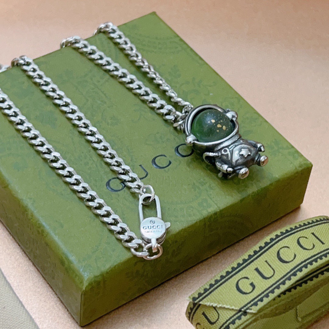 antique double g Necklace for women - alternate angle view 8