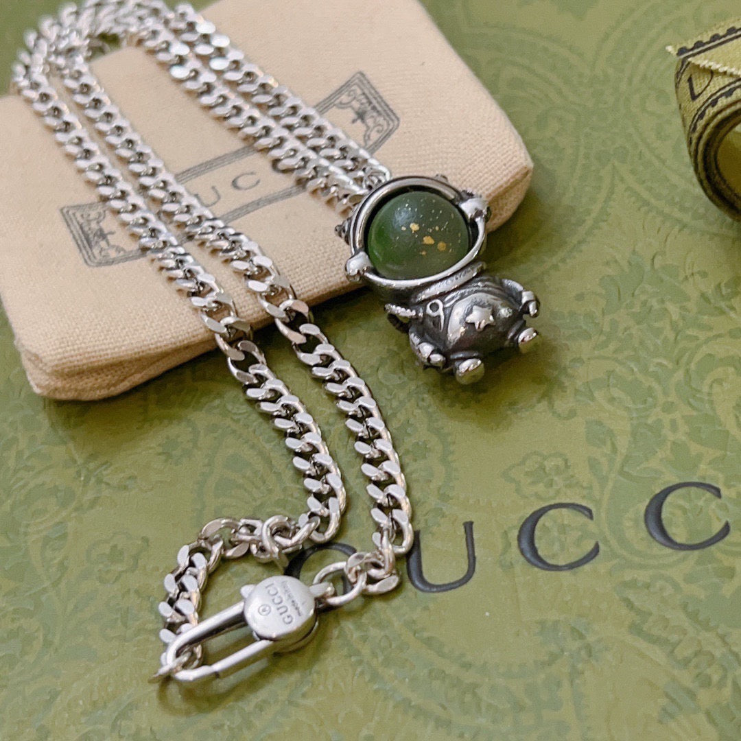 antique double g Necklace for women - alternate angle view 6