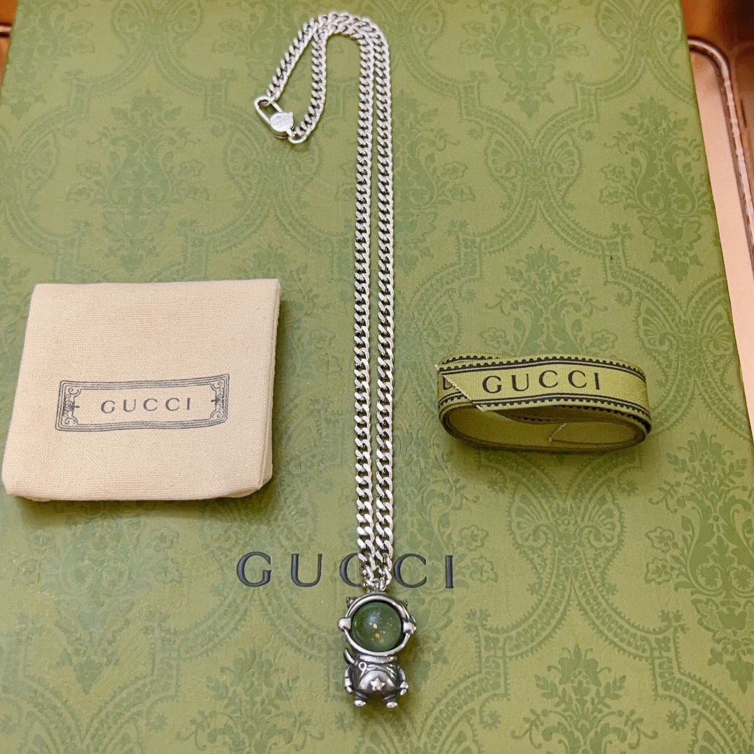 antique double g Necklace for women - product detail view