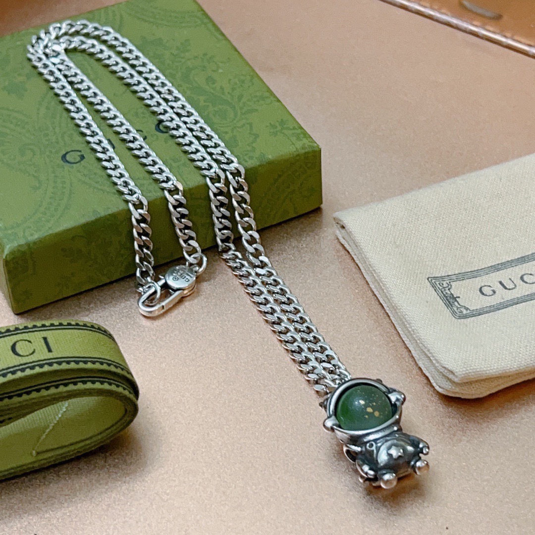 antique double g Necklace for women - alternate angle view 7