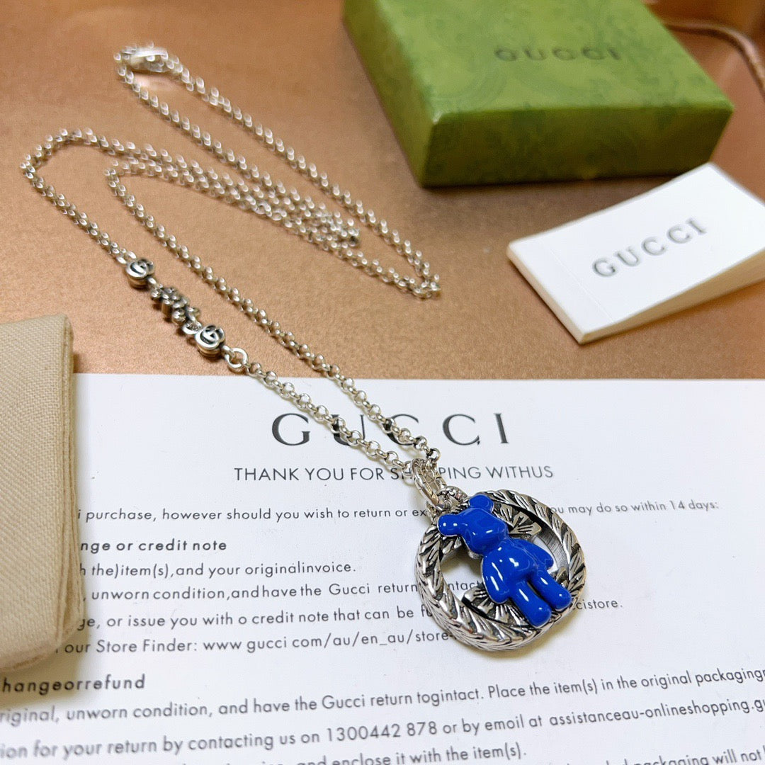 antique double g Necklace for women - alternate angle view 7