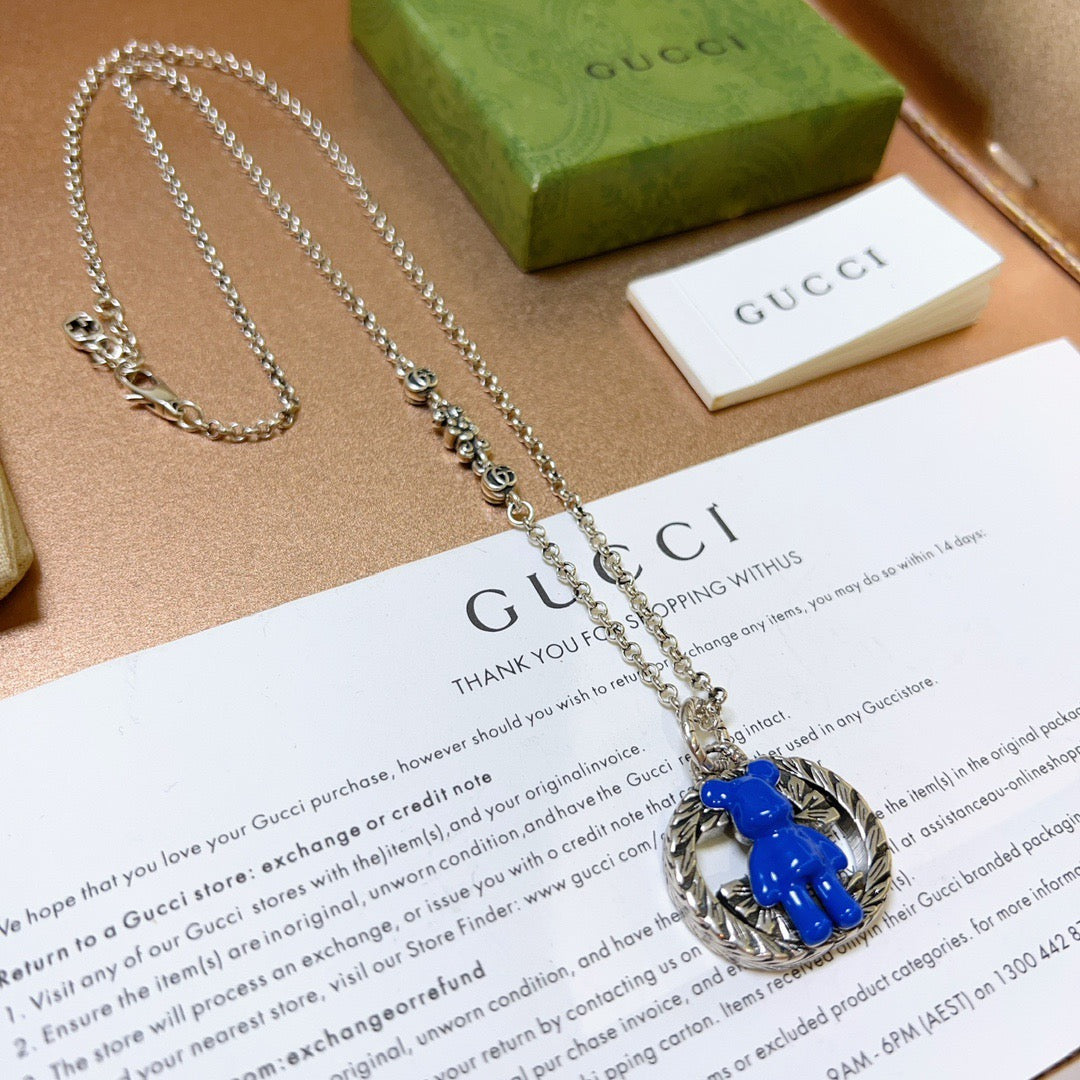 antique double g Necklace for women - product detail view