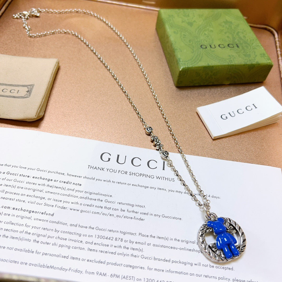 antique double g Necklace for women - alternate angle view 5