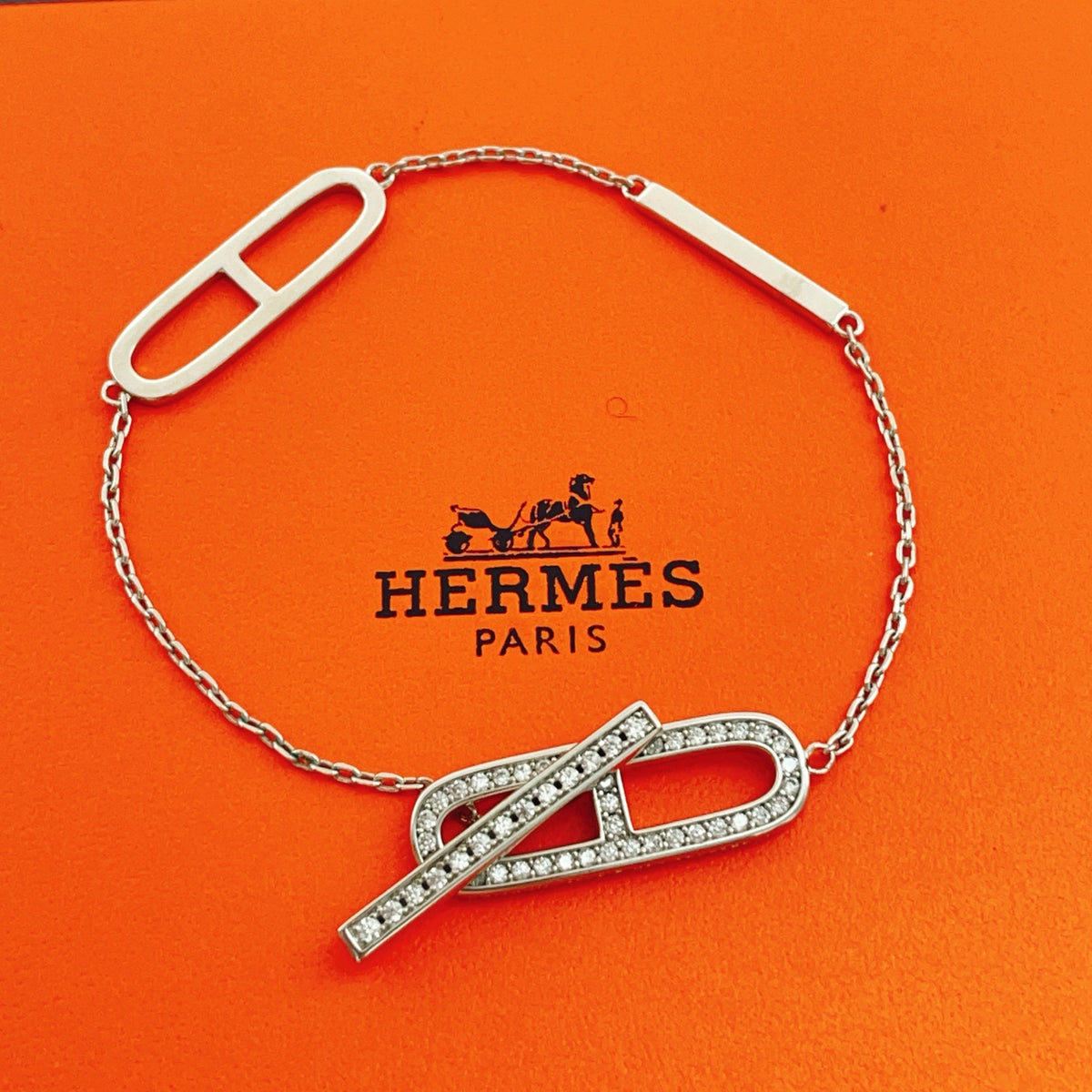 silver brass crystal inlaid Bracelet for women - alternate angle view 2