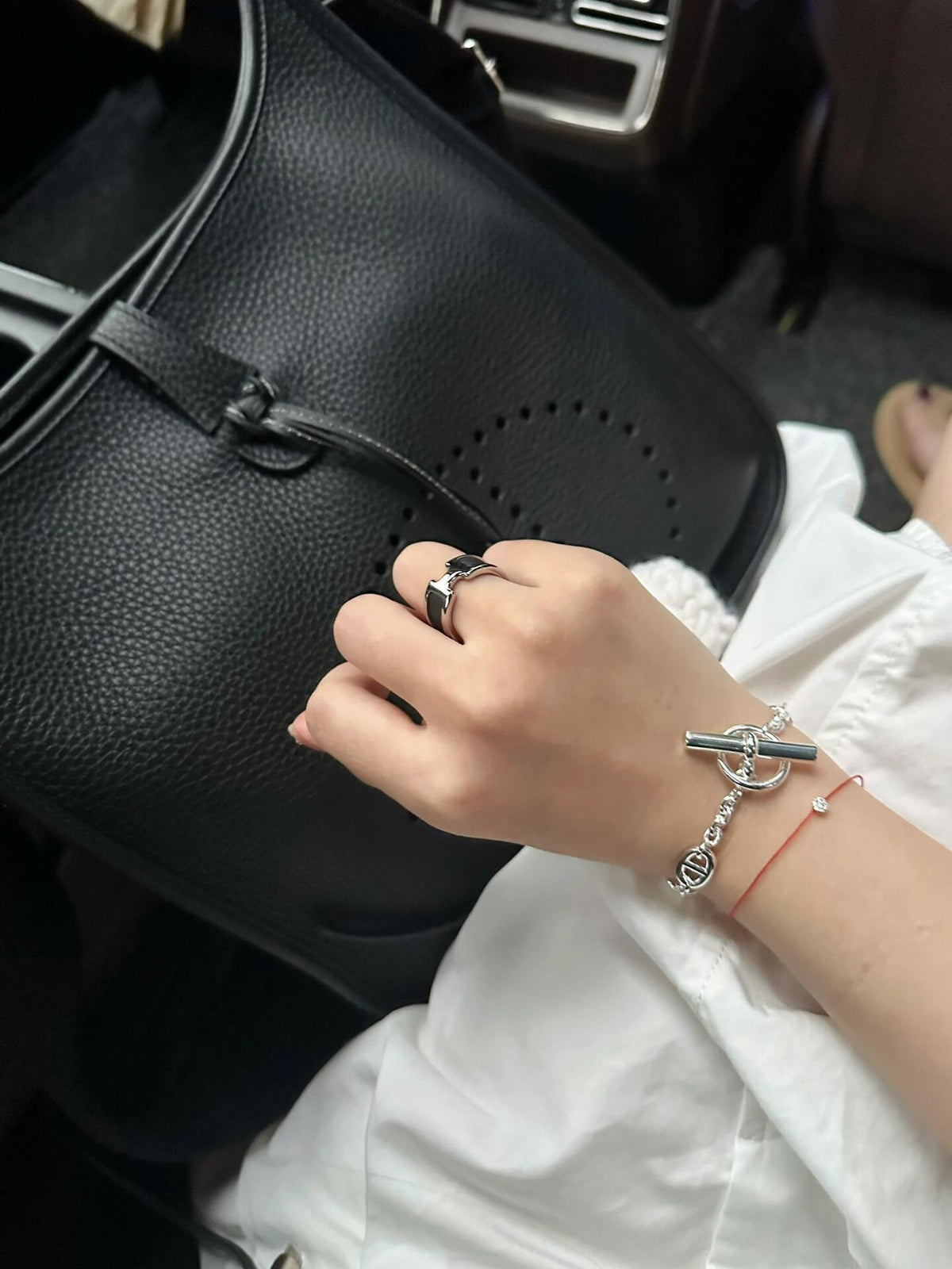 silver brass luxury Bracelet for women - alternate angle view 11