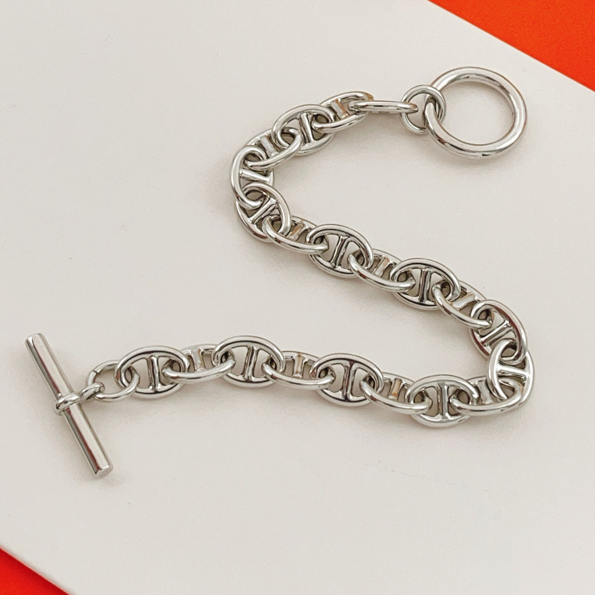 silver brass luxury Bracelet for women - alternate angle view 3