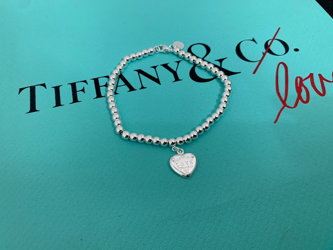 gold 925 sterling silver heart Bracelet for women - product detail view