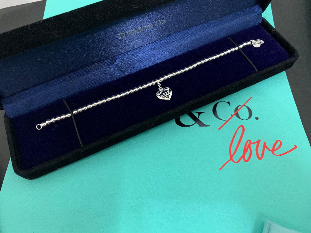 gold 925 sterling silver heart Bracelet for women - alternate angle view 7
