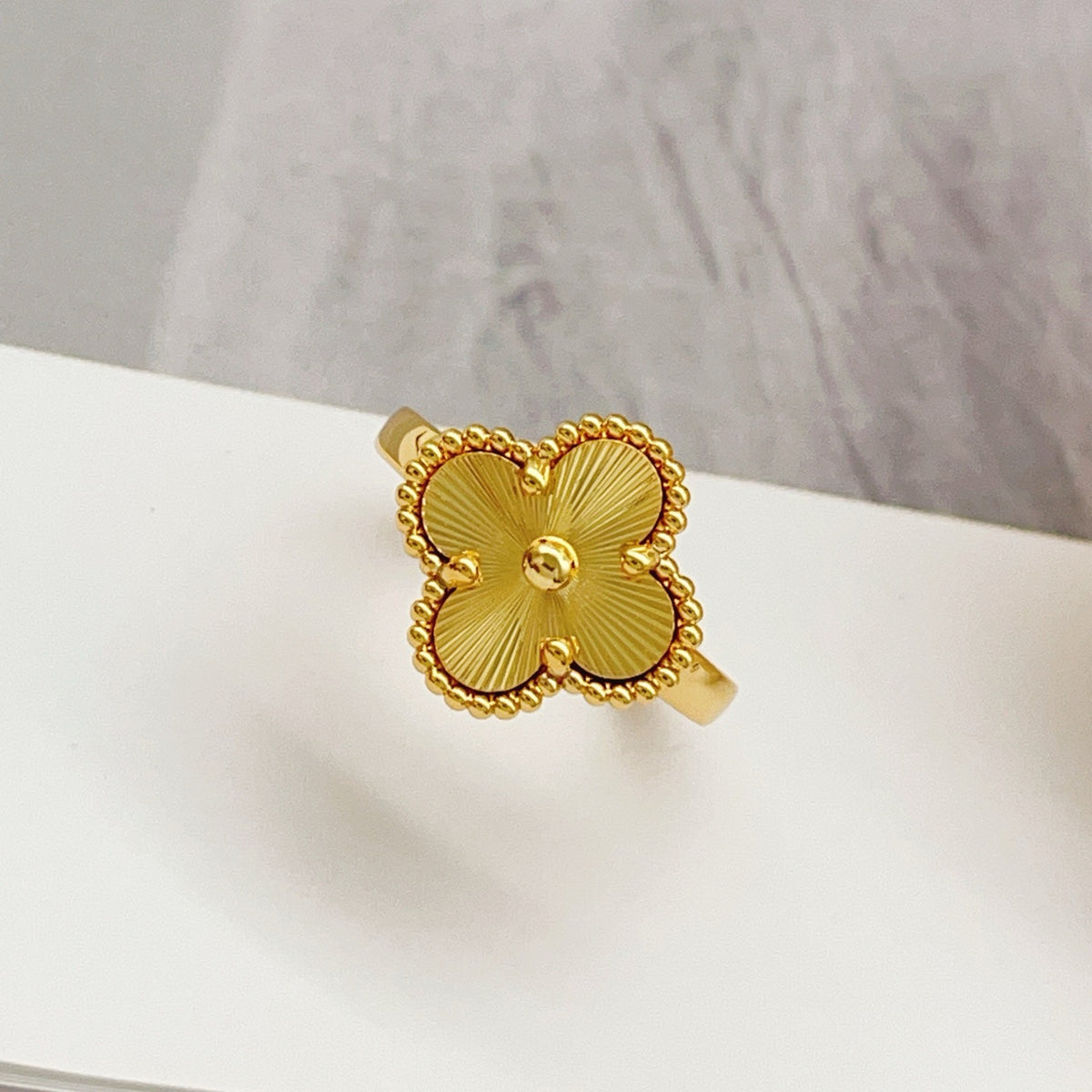 gold brass luxury Ring for women - alternate angle view 2