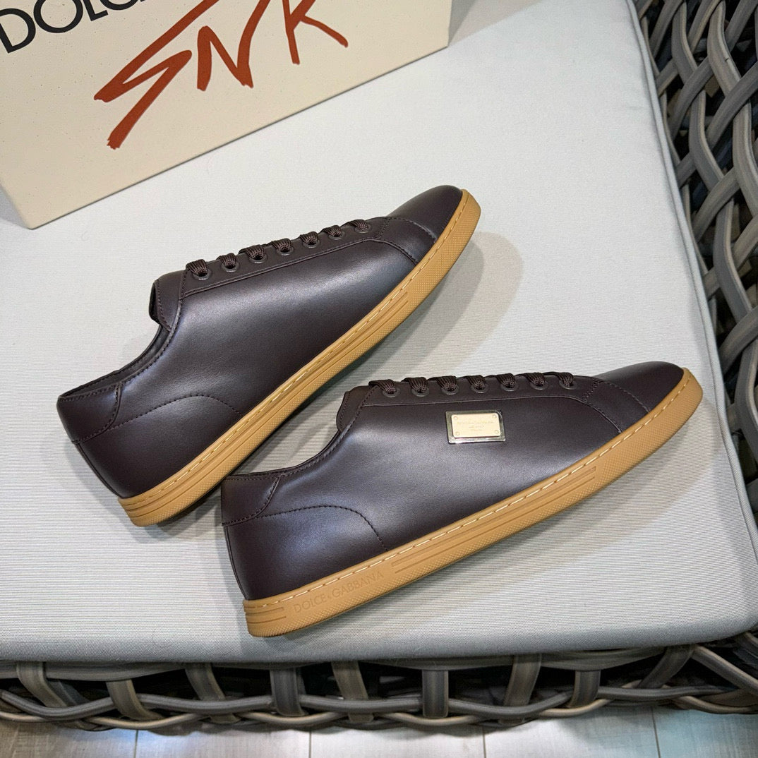 Dolce & Gabbana DG Men's Casual Sneakers with Signature Metal Buckle