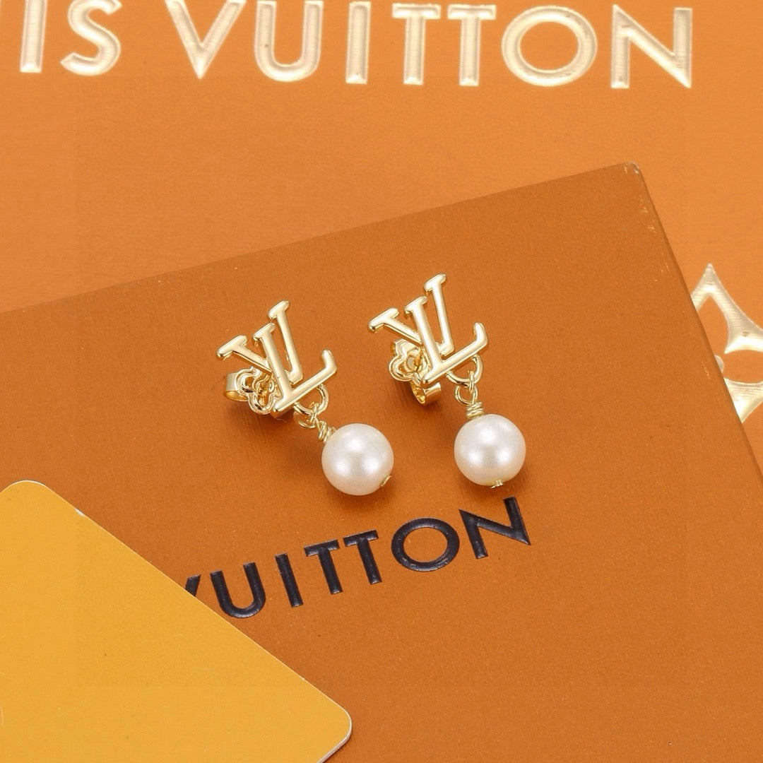 letter Stud Earrings for women - product detail view