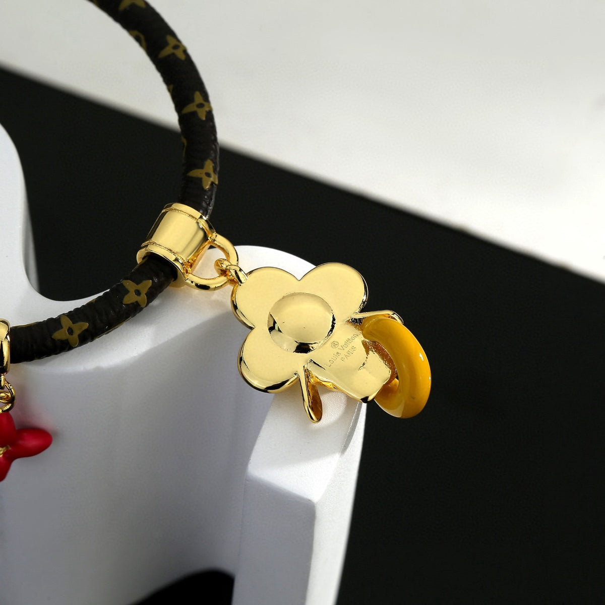 gold genuine leather delicate Bracelet for women - alternate angle view 4