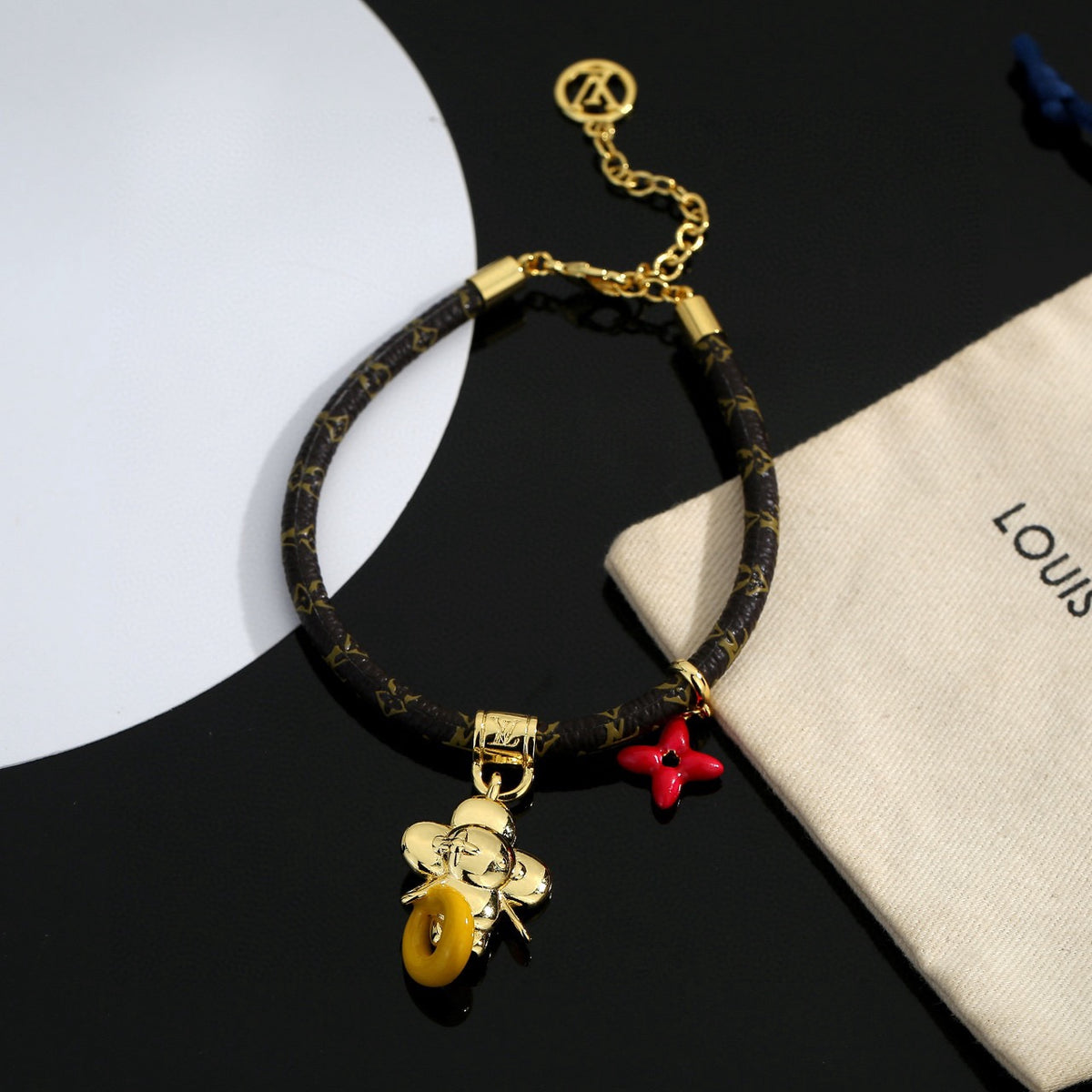 gold genuine leather delicate Bracelet for women - alternate angle view 6