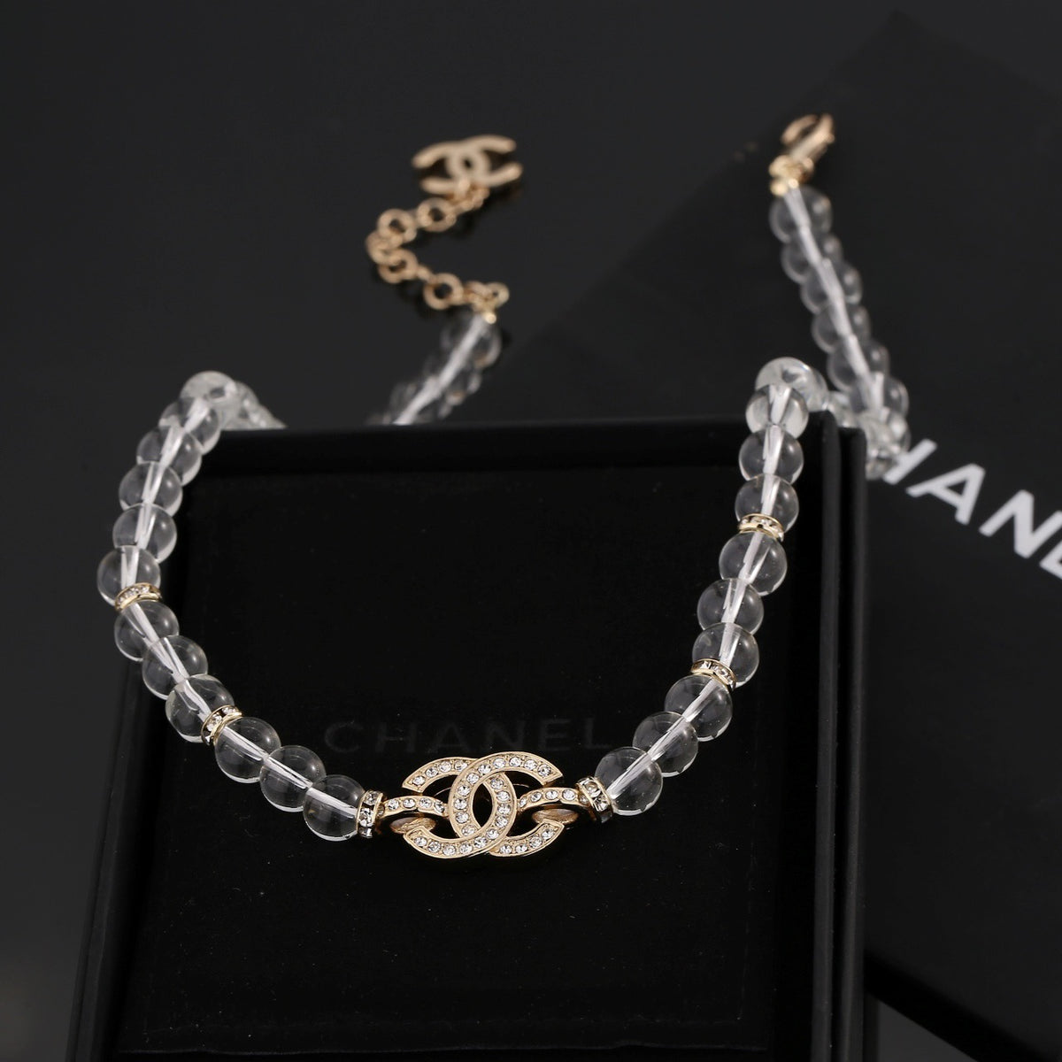 acrylic letter Necklace for women - alternate angle view 3