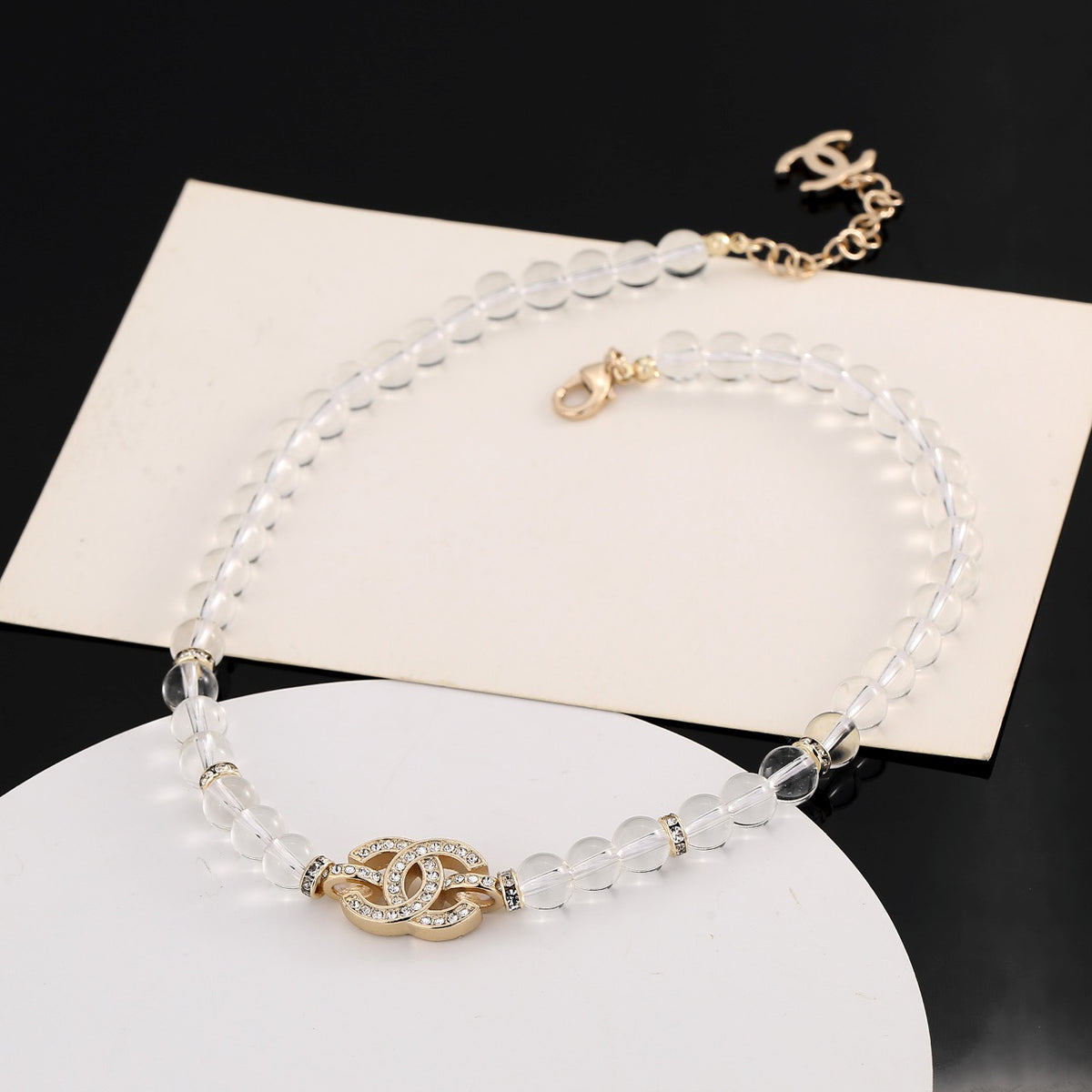 acrylic letter Necklace for women - alternate angle view 6