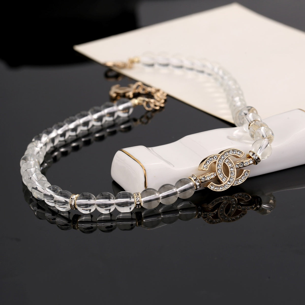 acrylic letter Necklace for women - alternate angle view 5