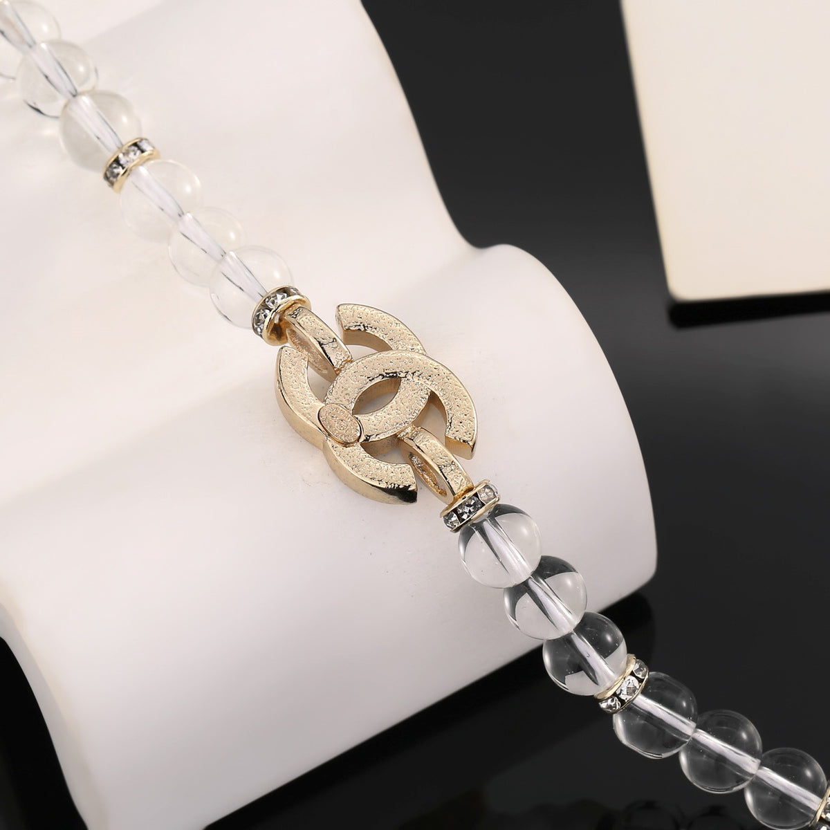 acrylic letter Necklace for women - alternate angle view 4