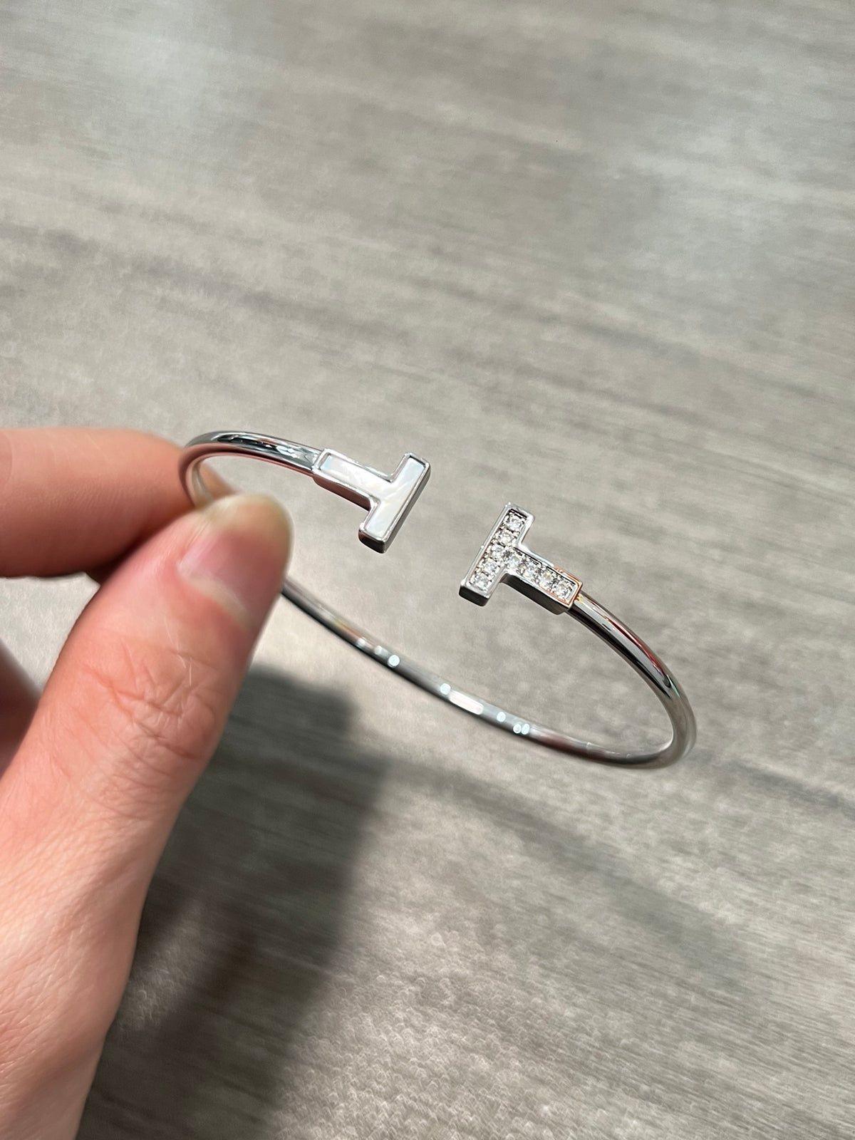 shell inlaid Bangle for women - alternate angle view 6