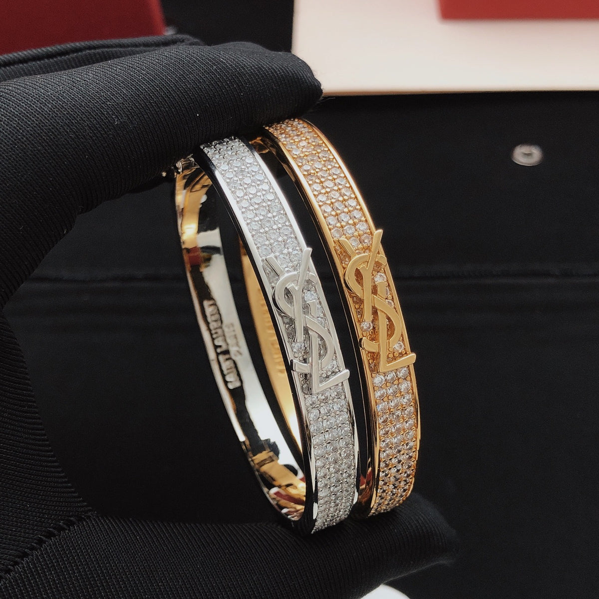 yellow brass Bangle for women - alternate angle view 8