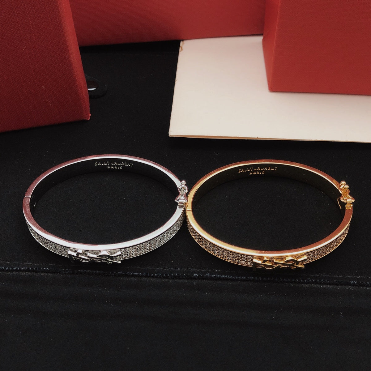 yellow brass Bangle for women - alternate angle view 9