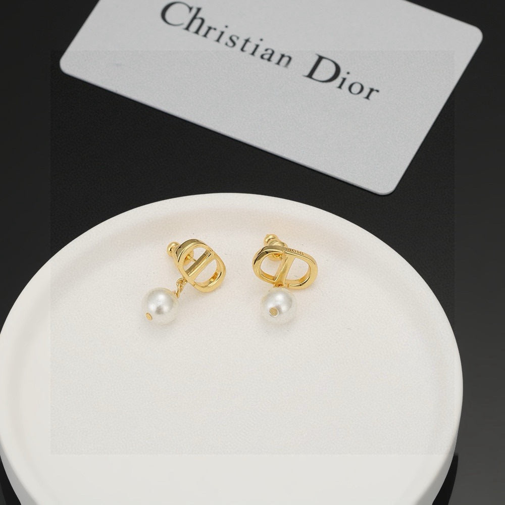 red 925 sterling silver letter Drop Earrings for women - alternate angle view 8