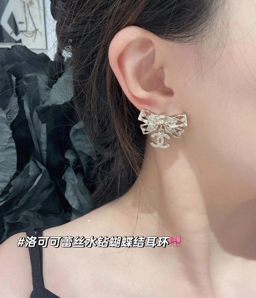 butterfly Drop Earrings for women - alternate angle view 5