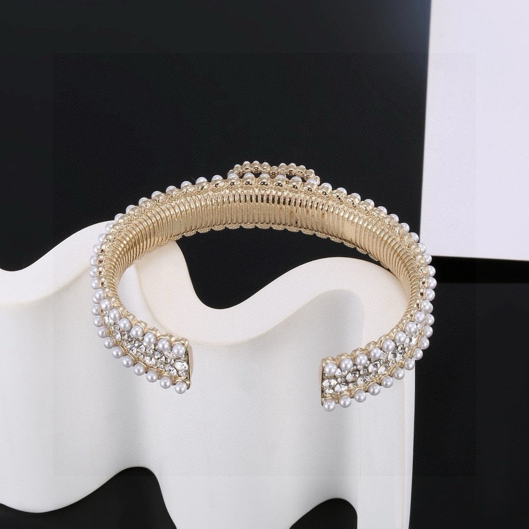 pearl inlaid Bangle for women - alternate angle view 5