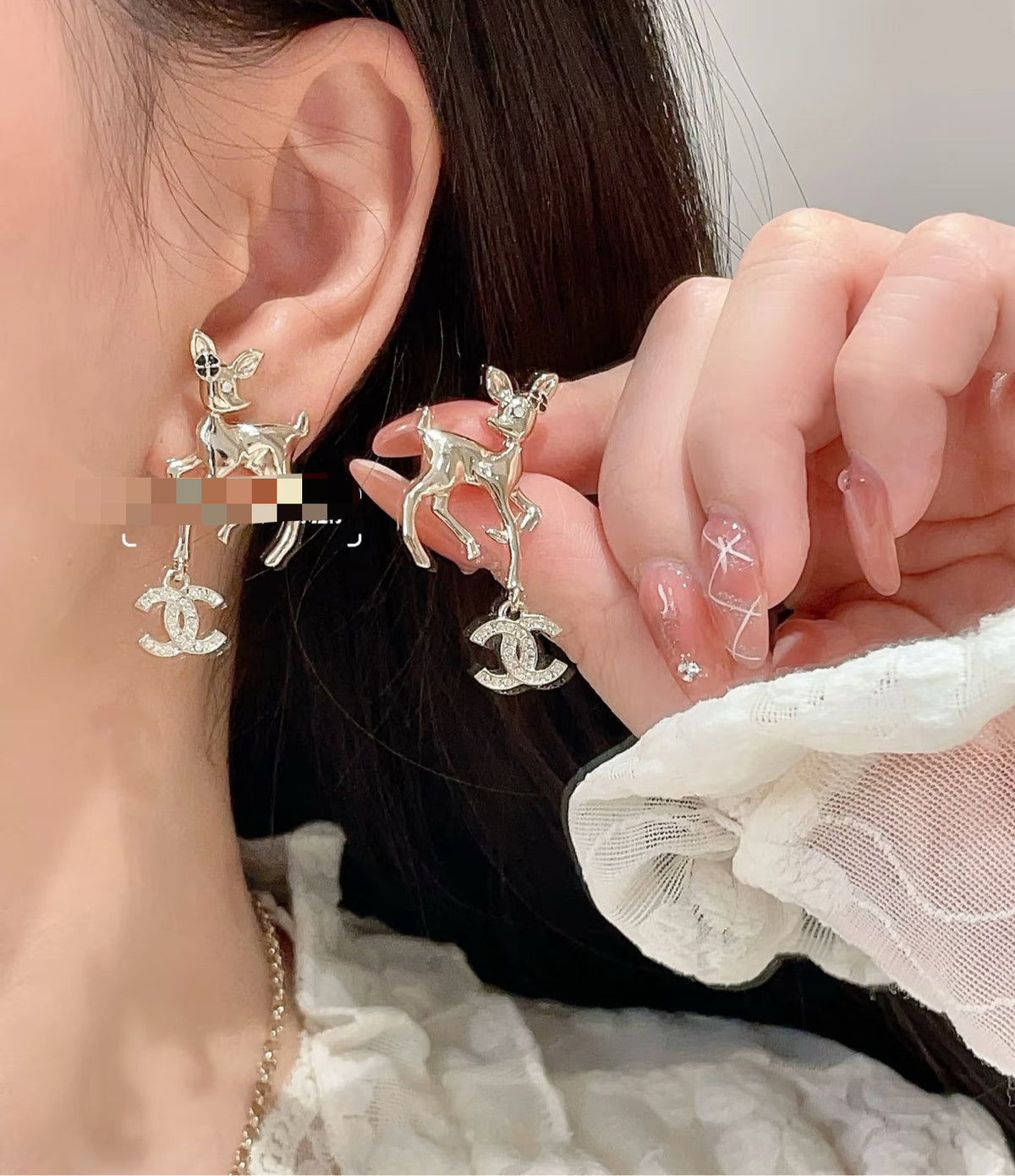 luxury Drop Earrings for women - alternate angle view 3