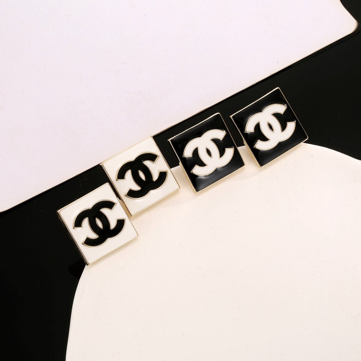 gold resin vintage Stud Earrings for women - product detail view