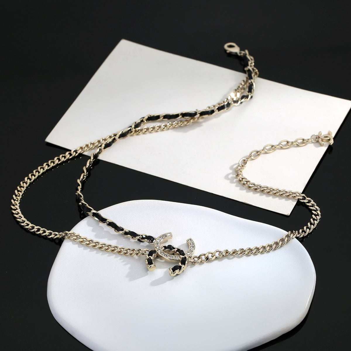 black brass dreamy Necklace for women - alternate angle view 4