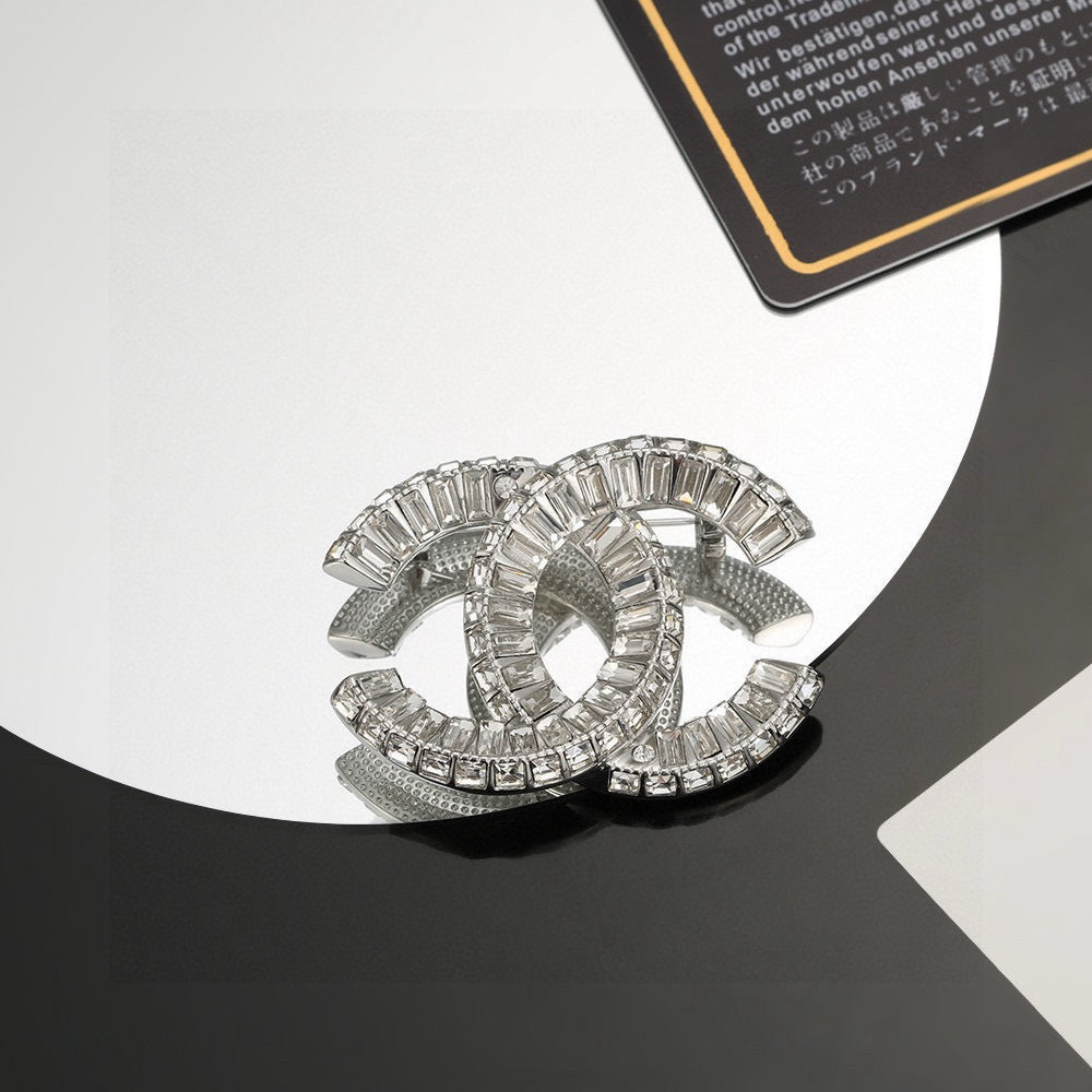 silver sterling silver elegant Brooch for women - alternate angle view 2