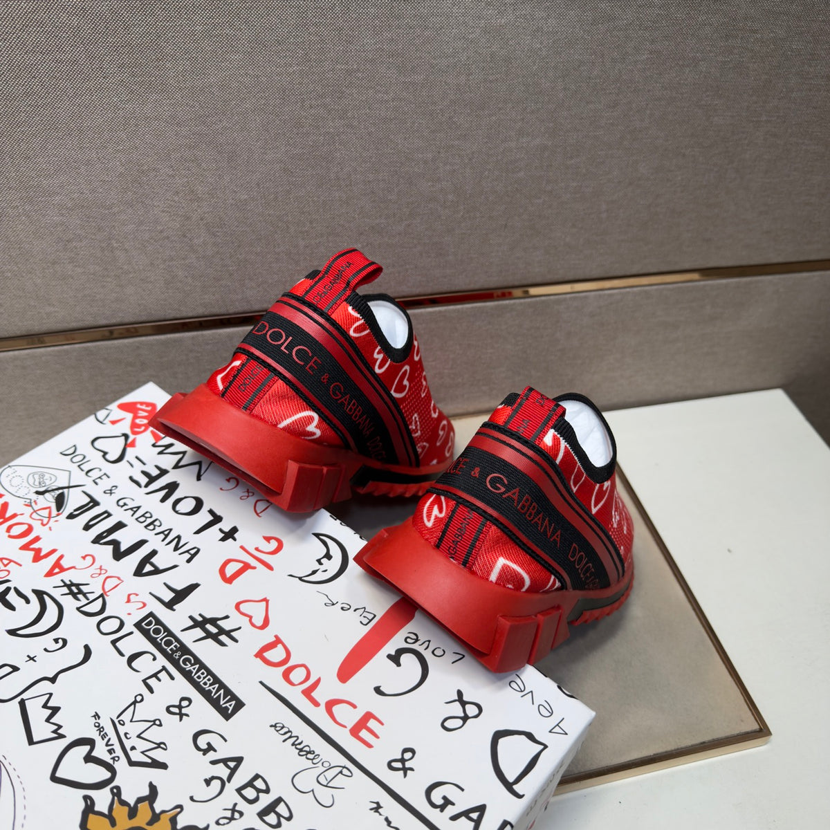 Dolce & Gabbana DG Couple's Multi-Material Casual Sneakers Multi-Color