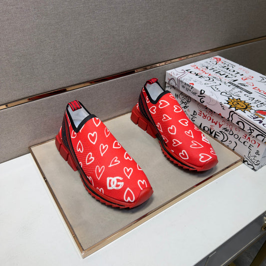 Dolce & Gabbana DG Couple's Multi-Material Casual Sneakers Multi-Color