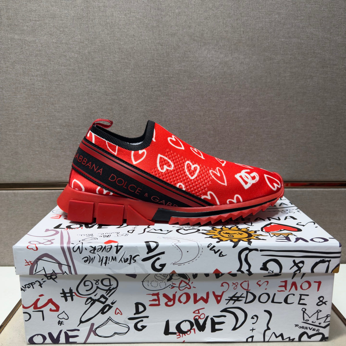 Dolce & Gabbana DG Couple's Multi-Material Casual Sneakers Multi-Color