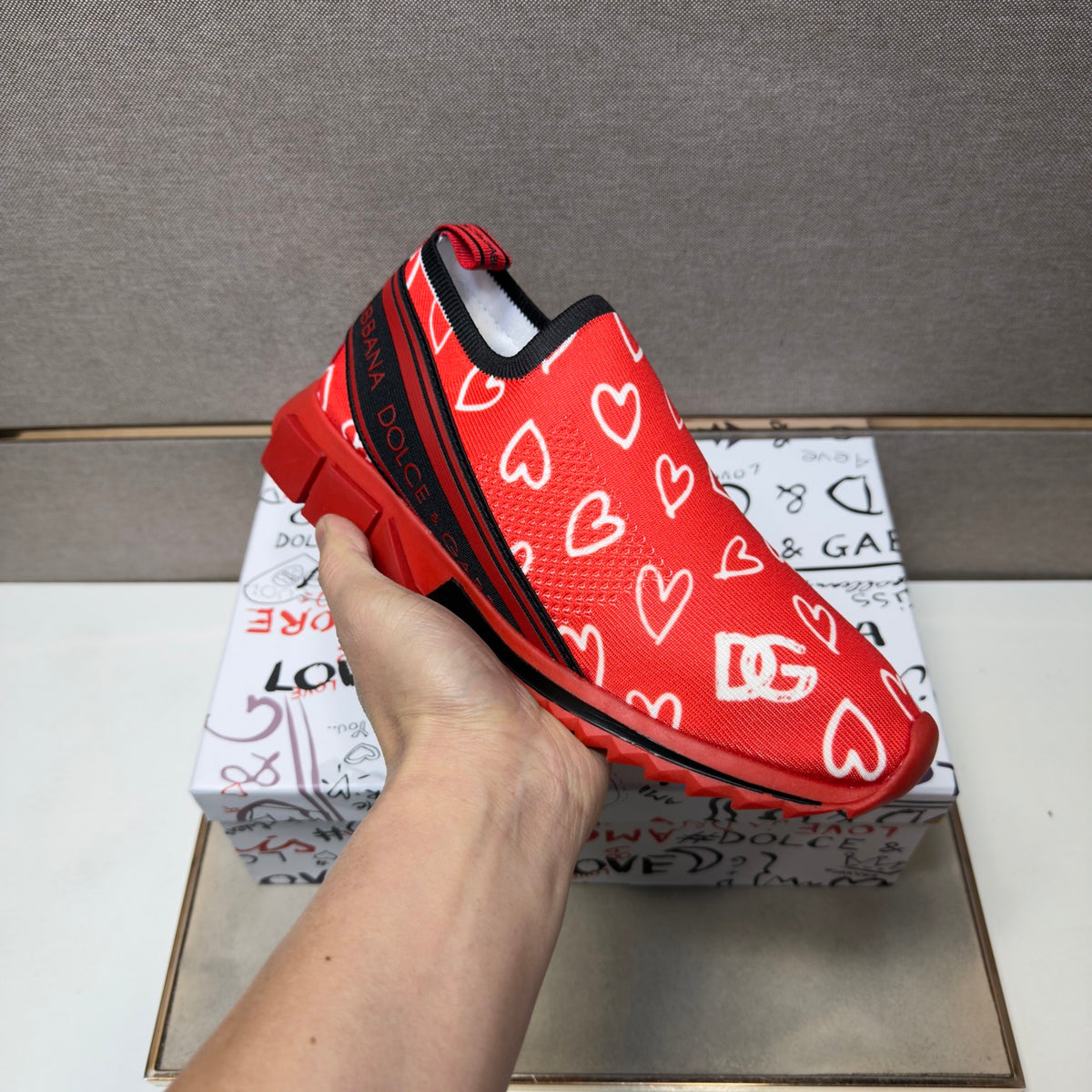 Dolce & Gabbana DG Couple's Multi-Material Casual Sneakers Multi-Color