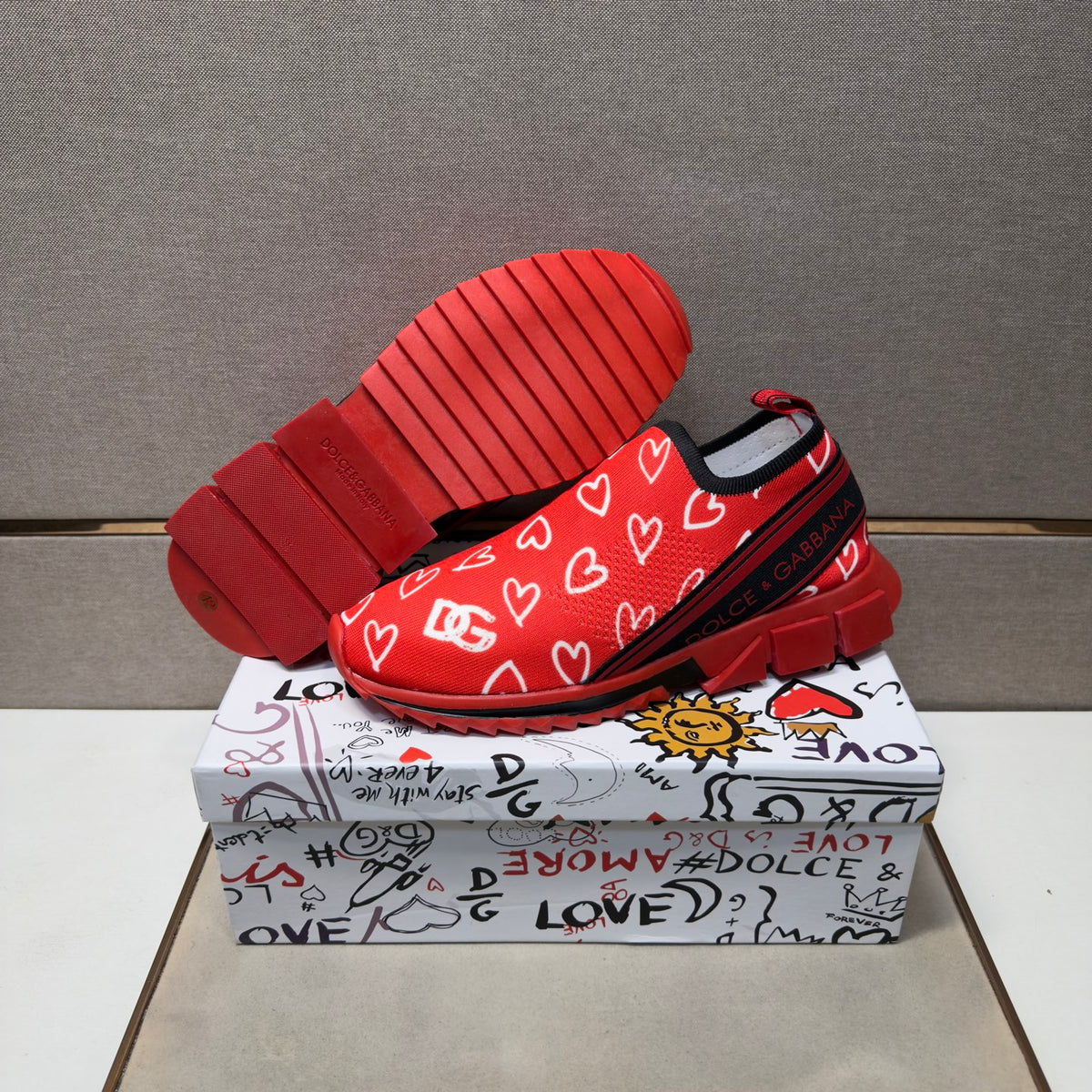 Dolce & Gabbana DG Couple's Multi-Material Casual Sneakers Multi-Color