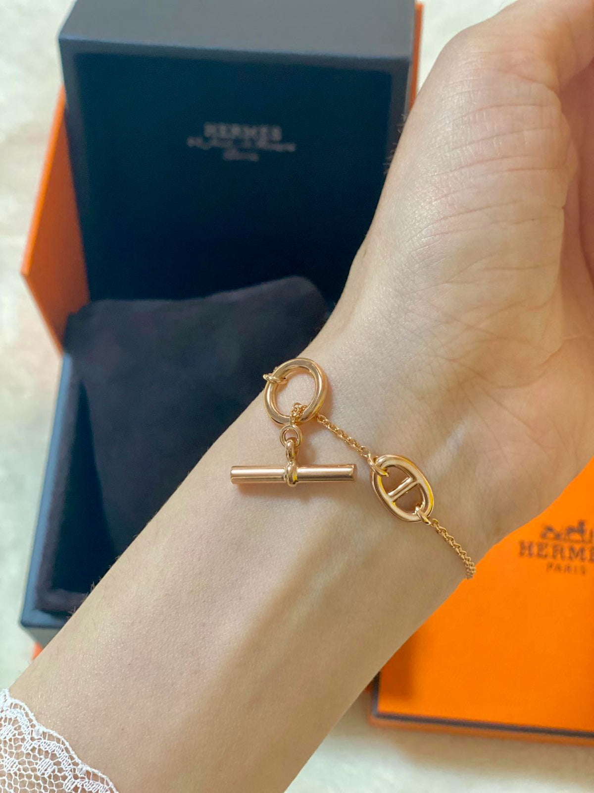 gold brass luxury Bracelet for women - alternate angle view 9