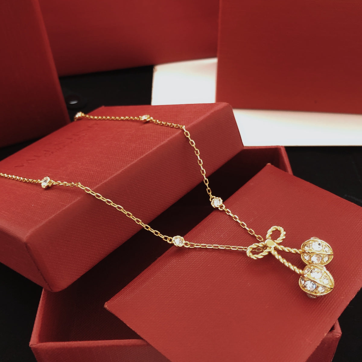 yellow brass butterfly Necklace for women - alternate angle view 6
