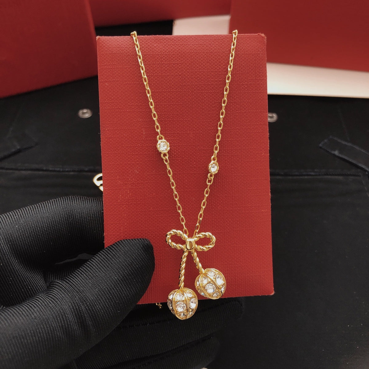 yellow brass butterfly Necklace for women - product detail view