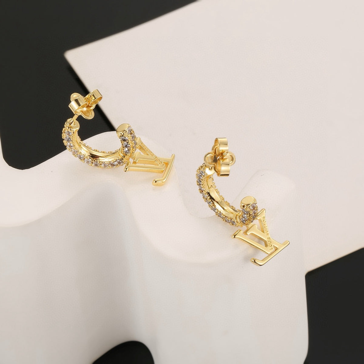 minimalist Stud Earrings for women - alternate angle view 3