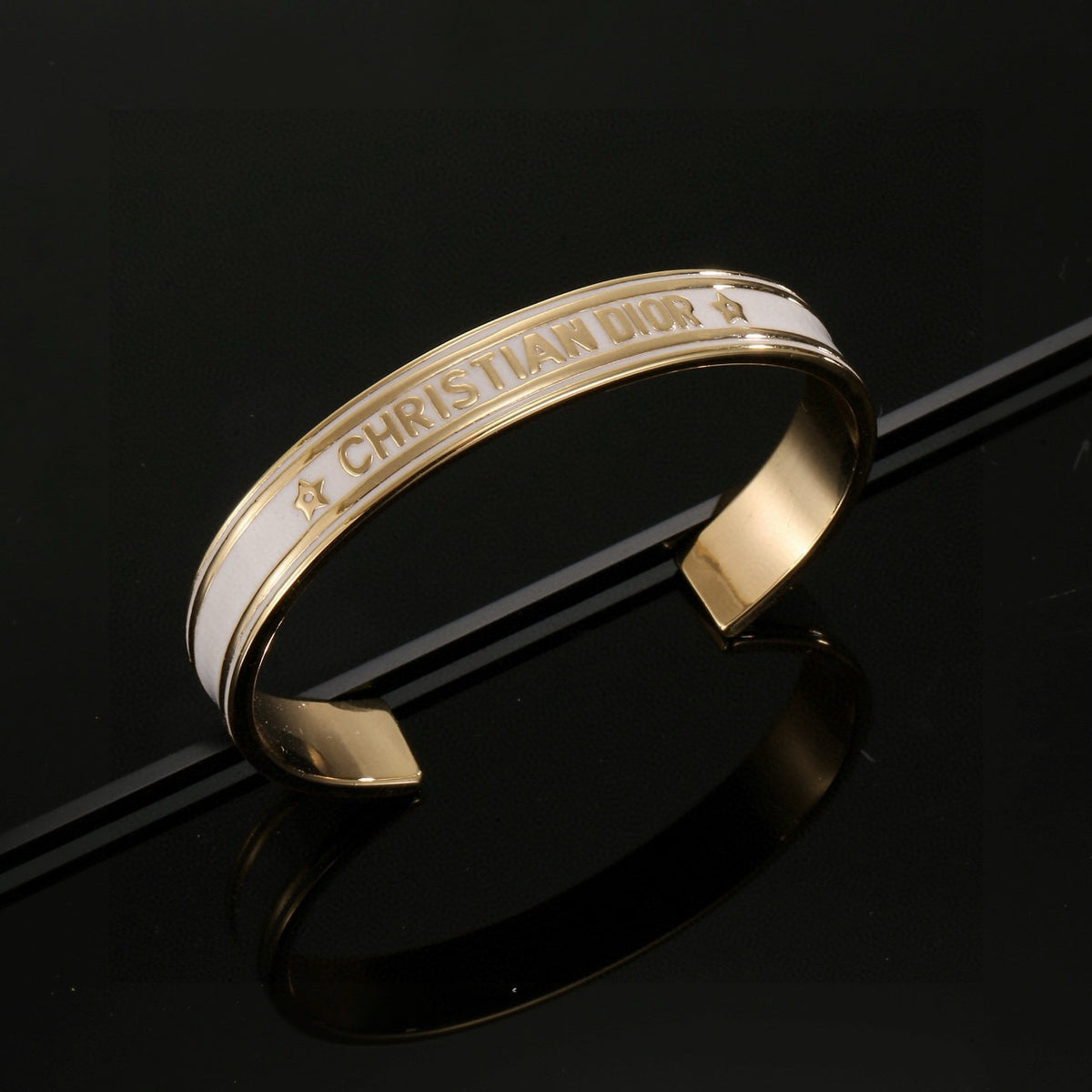 white gold Bangle for women - alternate angle view 6