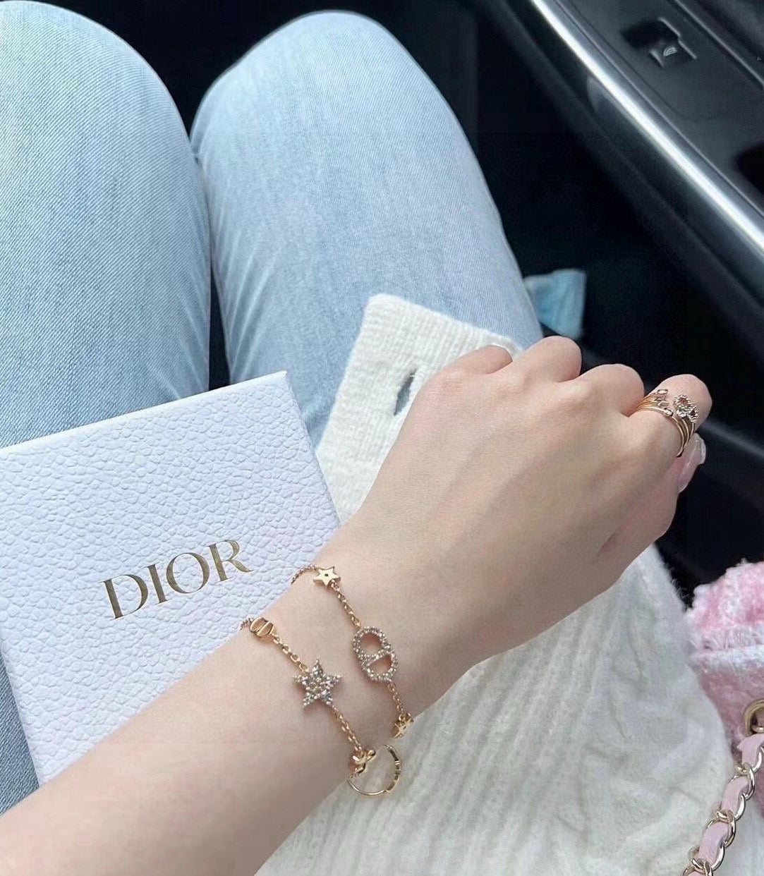gold letter Bracelet for women - alternate angle view 7