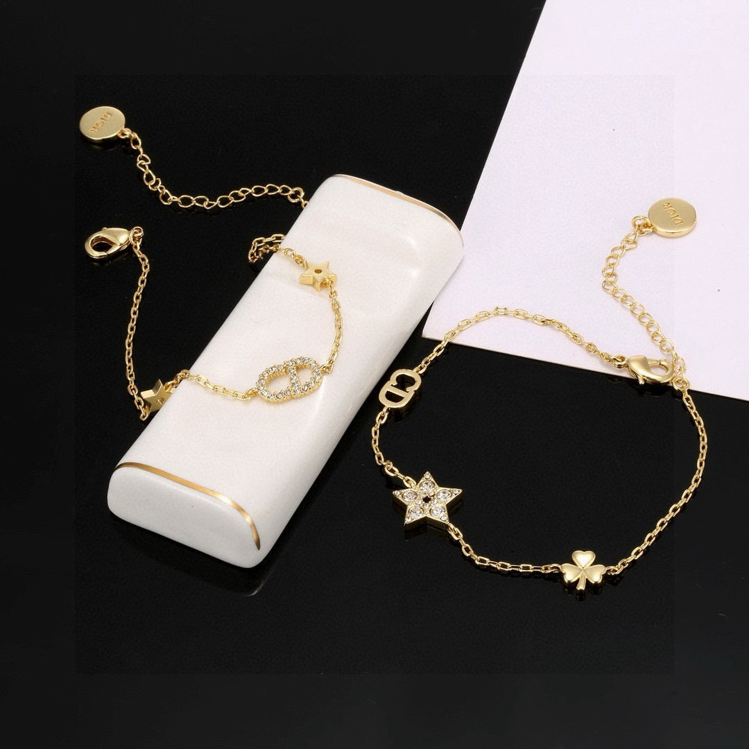 gold letter Bracelet for women - alternate angle view 5