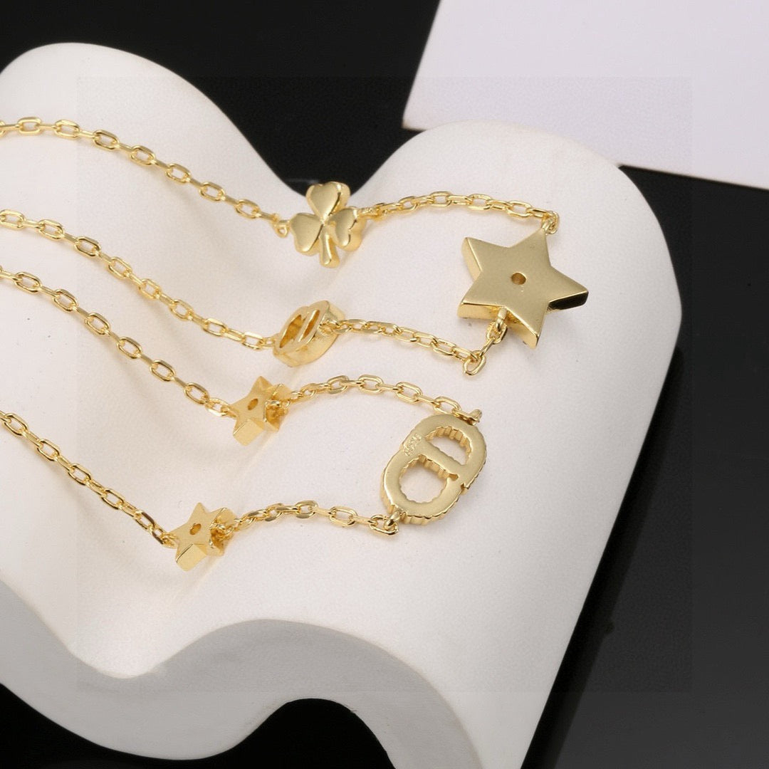 gold letter Bracelet for women - alternate angle view 4