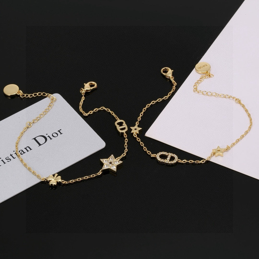 gold letter Bracelet for women - alternate angle view 2