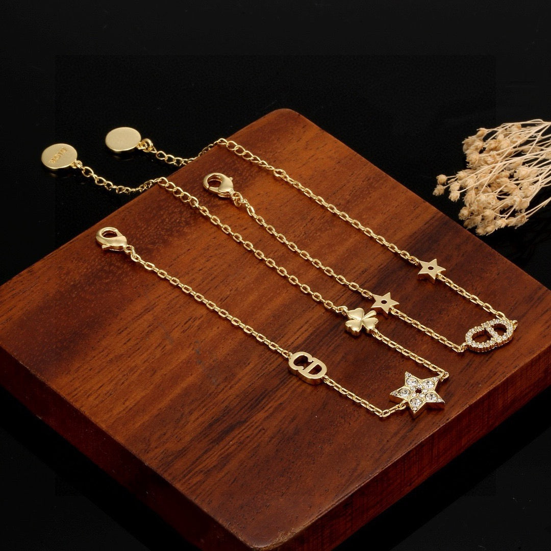 gold letter Bracelet for women - alternate angle view 9