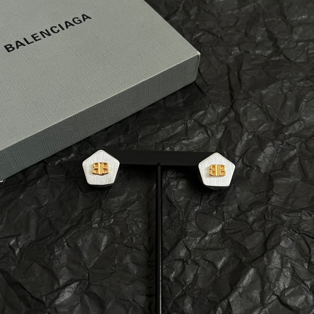 gold luxury Stud Earrings for women - product detail view