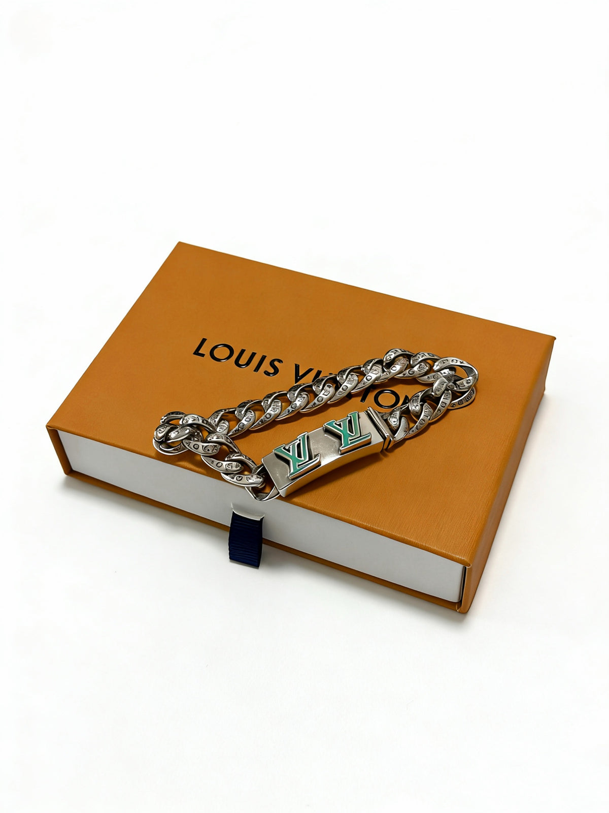 antique chain Bracelet for men - alternate angle view 2